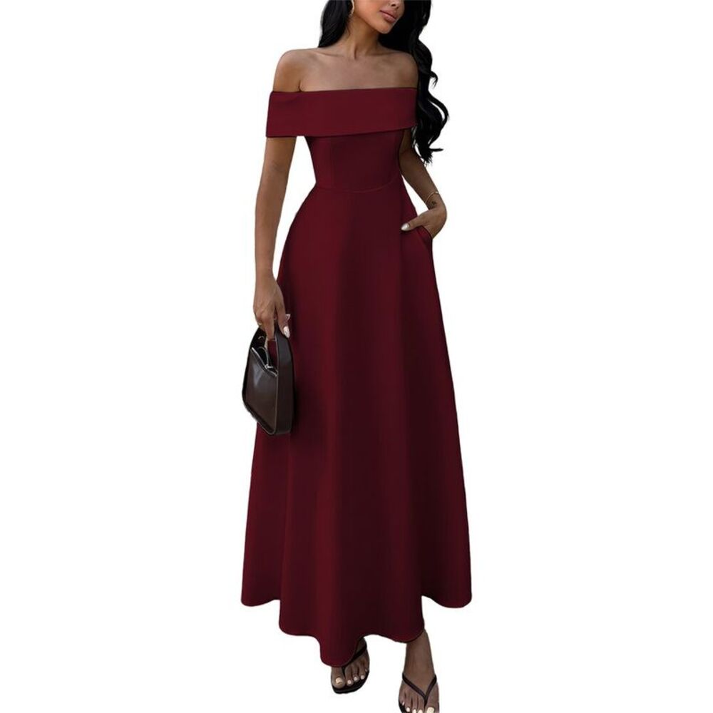 Luna Tuccini Womens Off-The-Shoulder Maxi Dress
